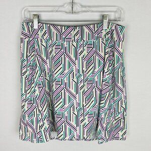 Skirt Sports Womens Plus Colorful Abstract Striped Tribal Golf Tennis 1X *